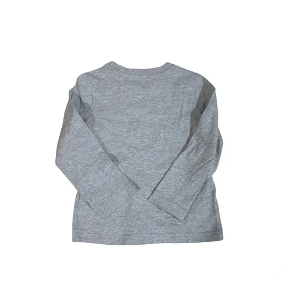 Janie and Jack Frenchie Dog Long Sleeve Tee Gray Size 2T - Picture 2 of 4